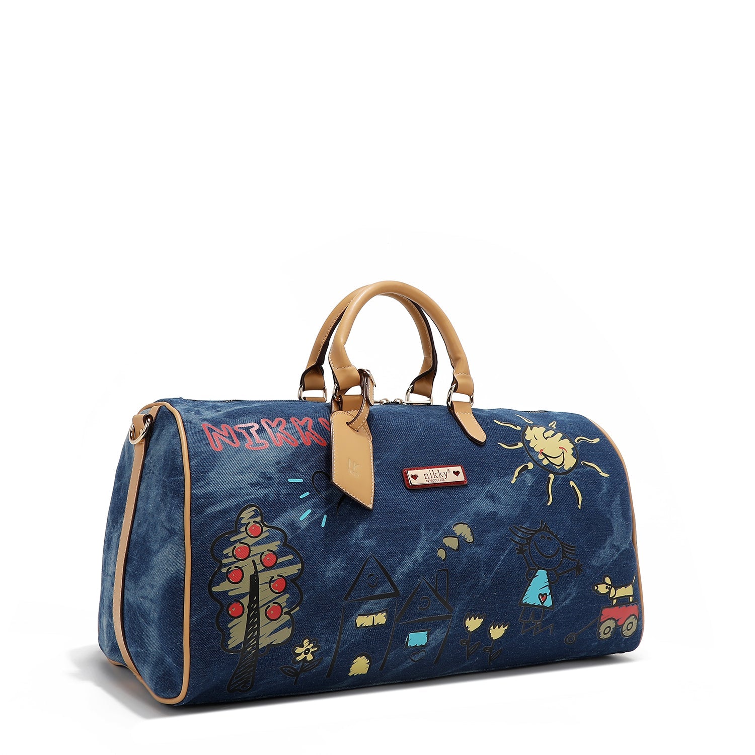 BOLSO DE GIMNASIO DE LONA NIKKY (AZUL)