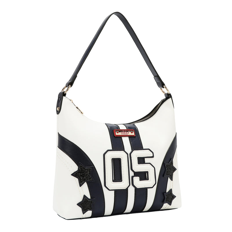 BOLSO TOTE VARSITY (BLANCO)