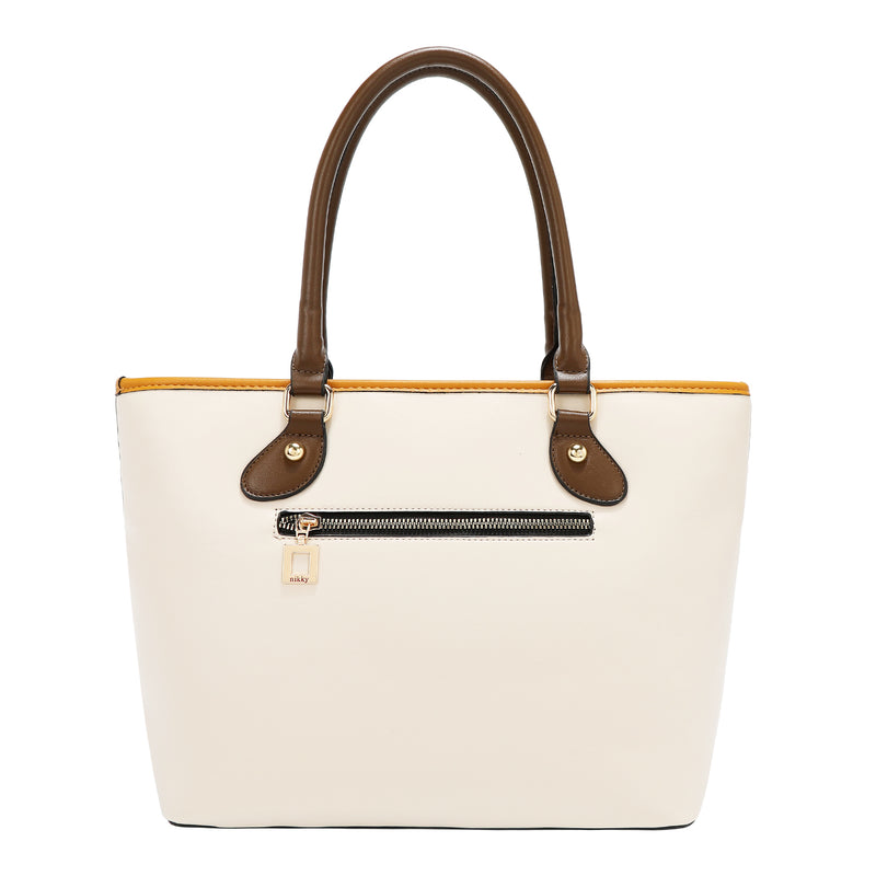BOLSO SHOPPER VARSITY (BEIGE)
