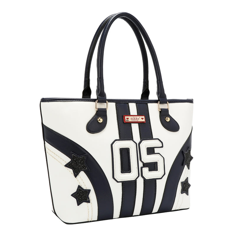 BOLSO SHOPPER VARSITY (BLANCO)