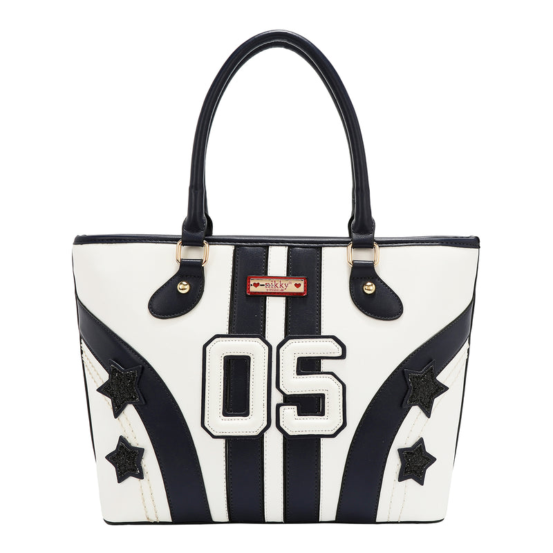 BOLSO SHOPPER VARSITY (BLANCO)