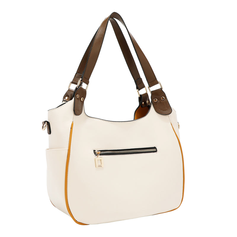BOLSO HOBO VARSITY (BEIGE)