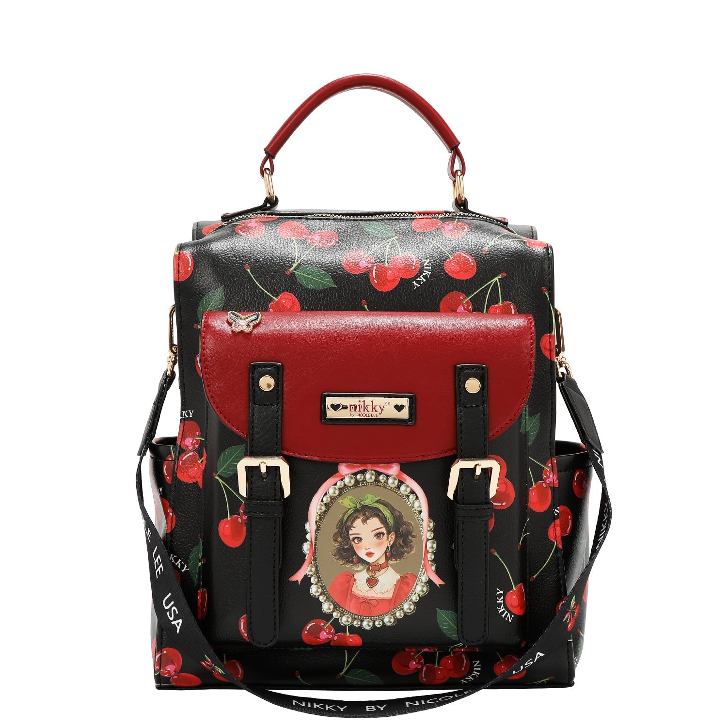 BACKPACK NK13114 (CHERRY LIPS-BLACK)