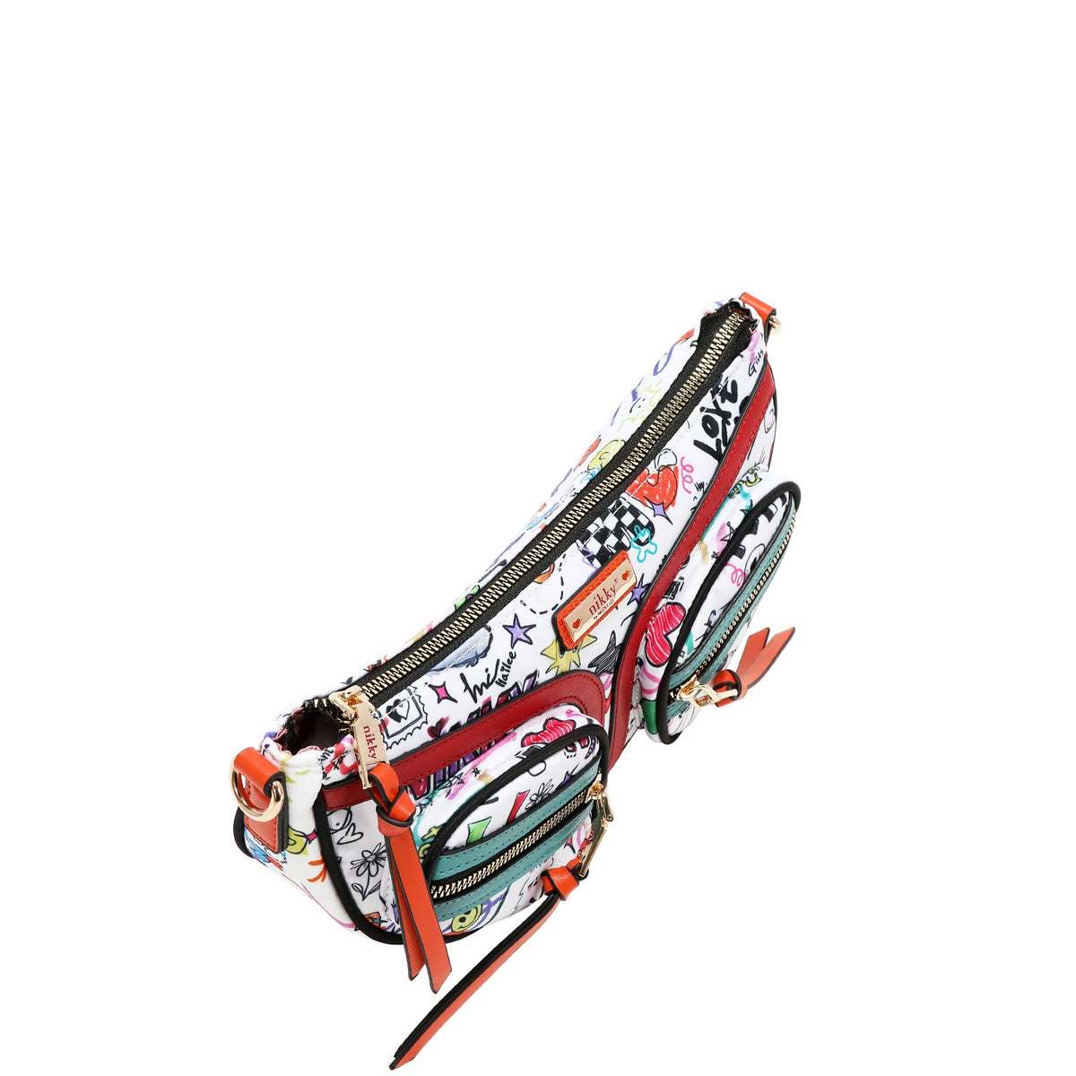 BORSA A TRACOLLA CRESCENTE (JUST FOR FUN - BIANCO)