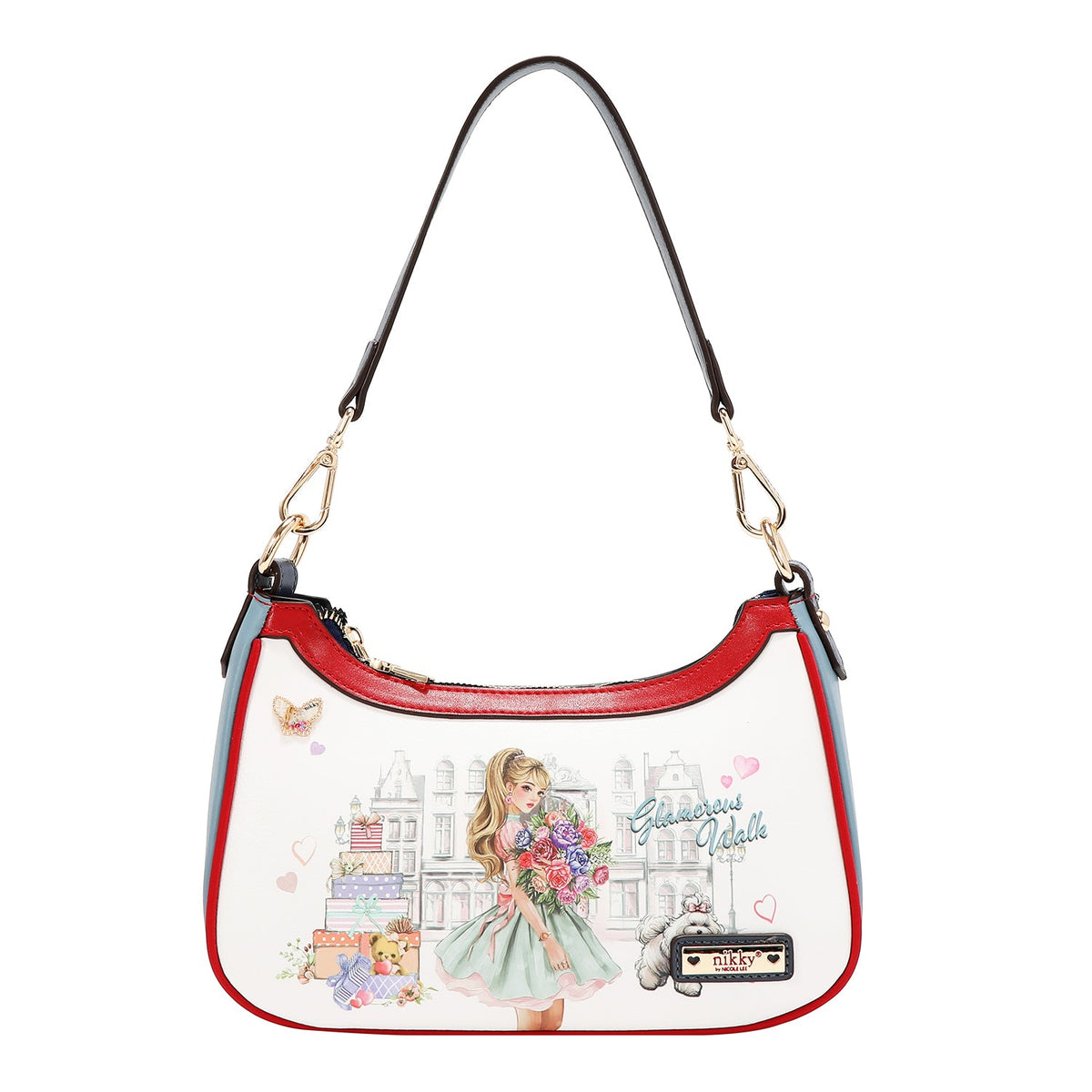 BOLSO DE HOMBRO (GLAMOROUS WALK-BLANCO)