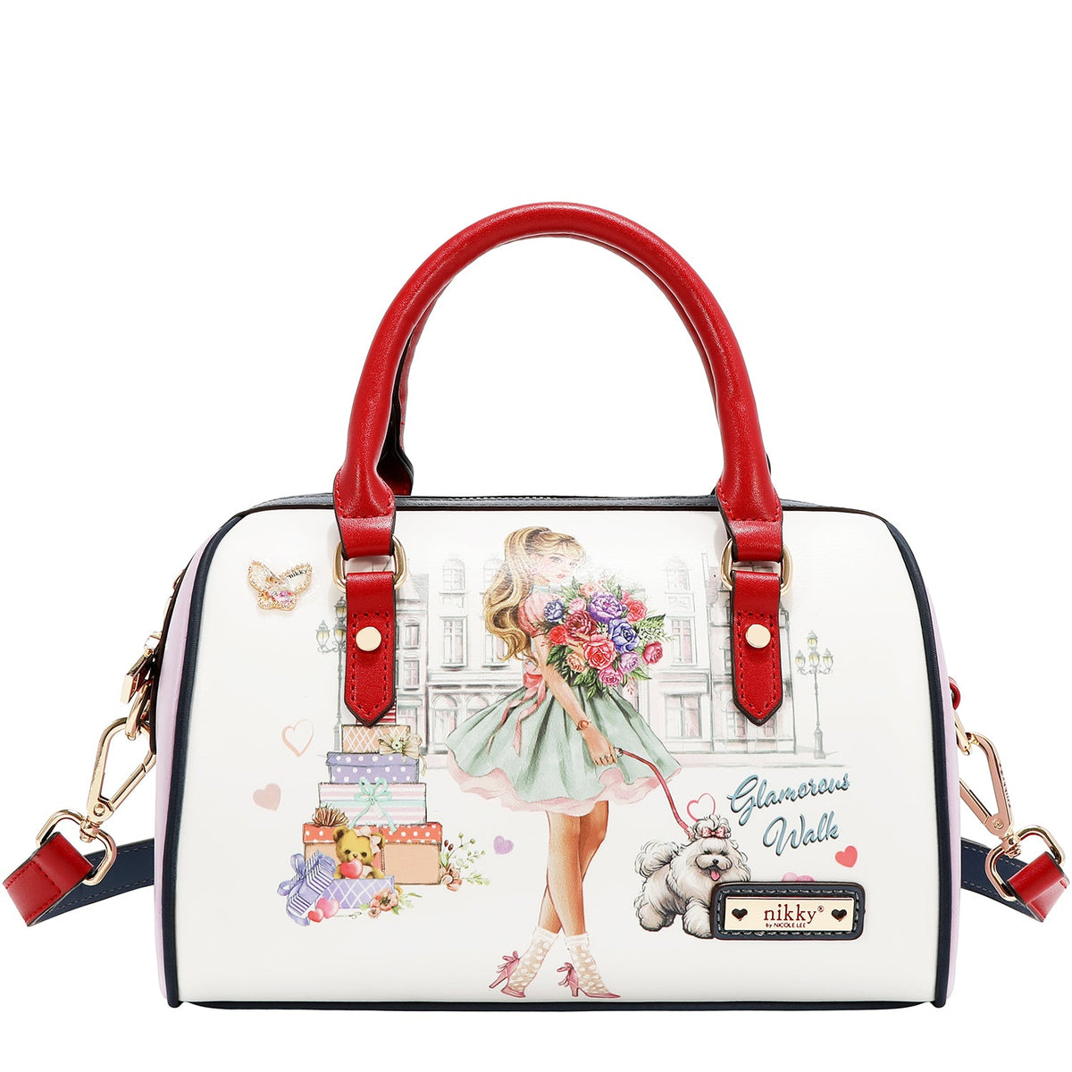 BOLSO BOSTON PEQUEÑO (GLAMOROUS WALK - BLANCO)