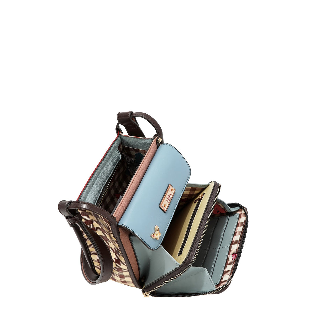 BANDOLERA CUADRADA CON BOLSILLO MULTIPLE (TU RECUERDO)