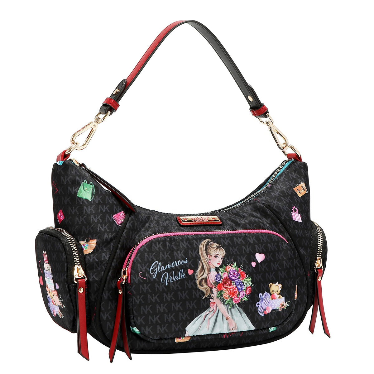 BORSA A TRACOLLA (GLAMOROUS WALK - NERO)