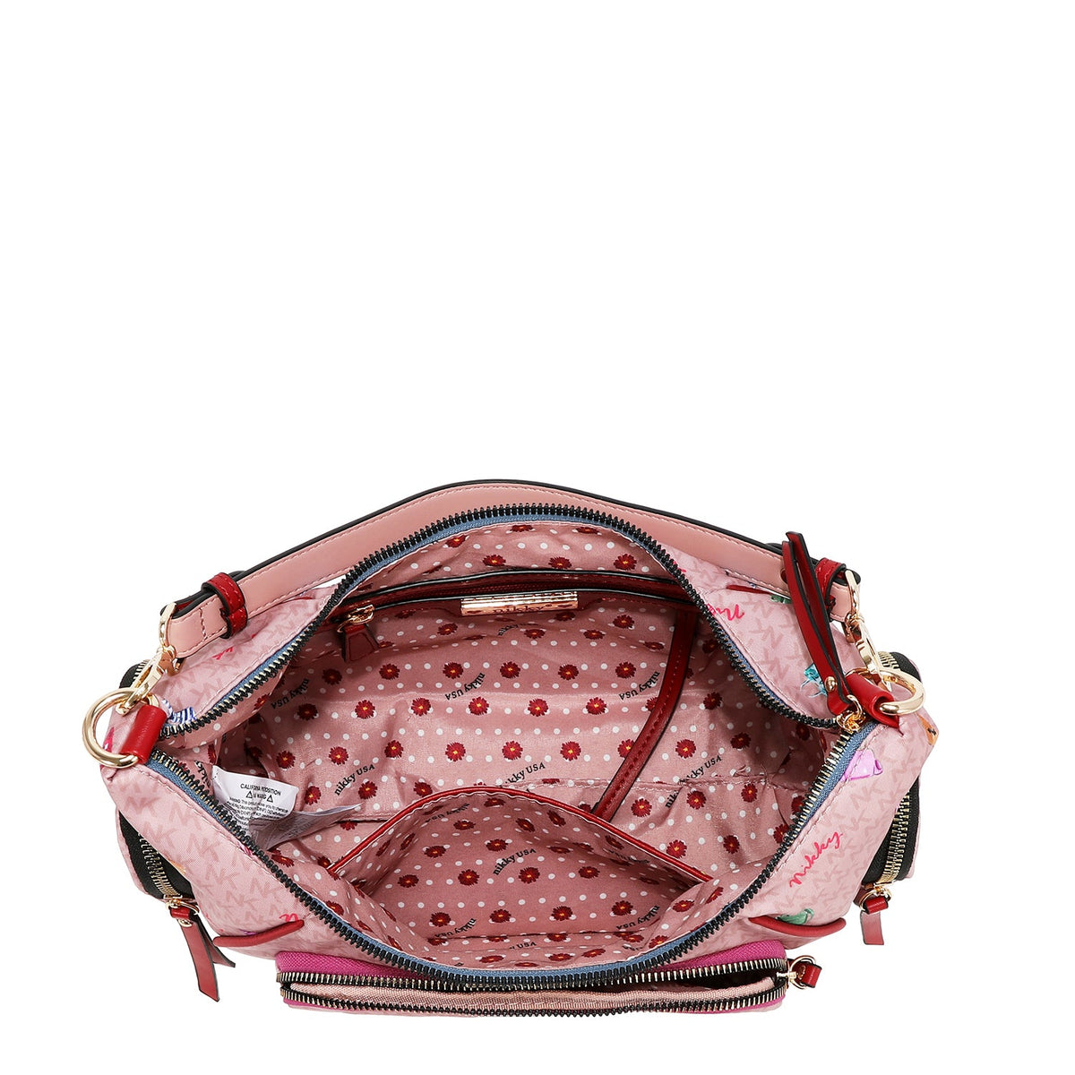 BOLSO DE HOMBRO DE NYLON (GLAMOROUS WALK - NEGRO)