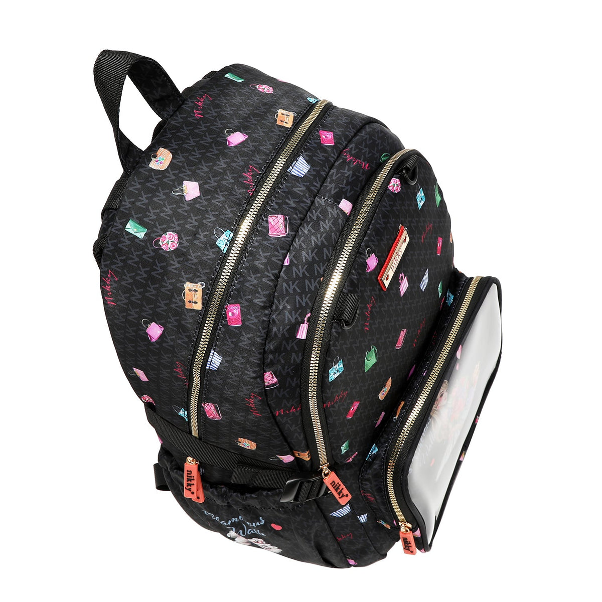 ZAINO IN NYLON (GLAMOROUS WALK - NERO)