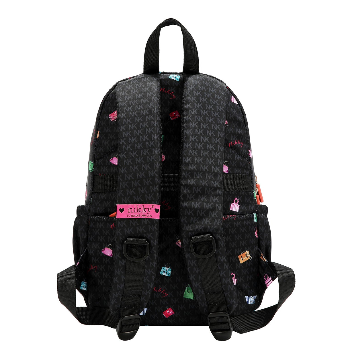 MEDIUM BACKPACK WITH BOW (GLAMOROUS WALK - BLACK)