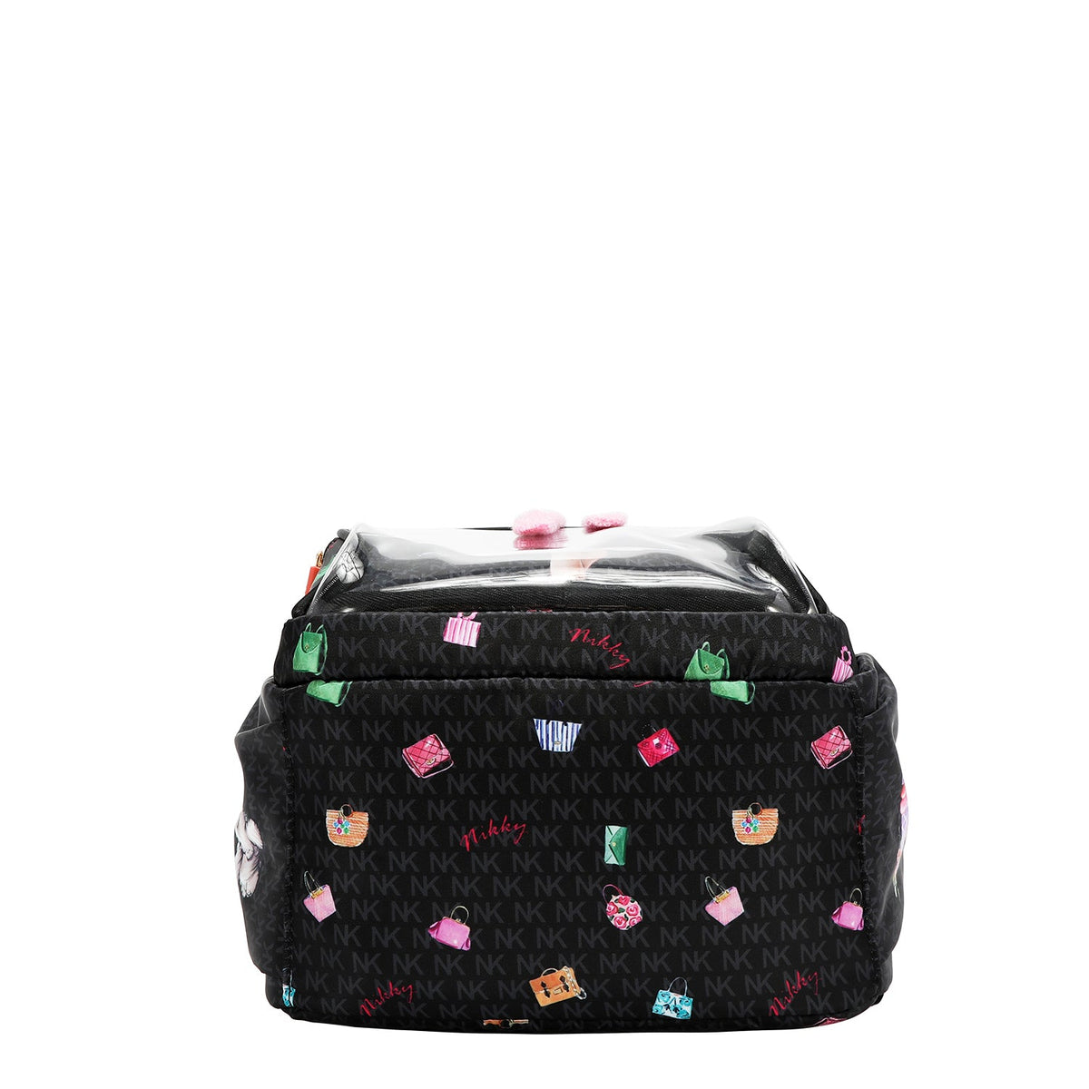 MEDIUM BACKPACK WITH BOW (GLAMOROUS WALK - BLACK)