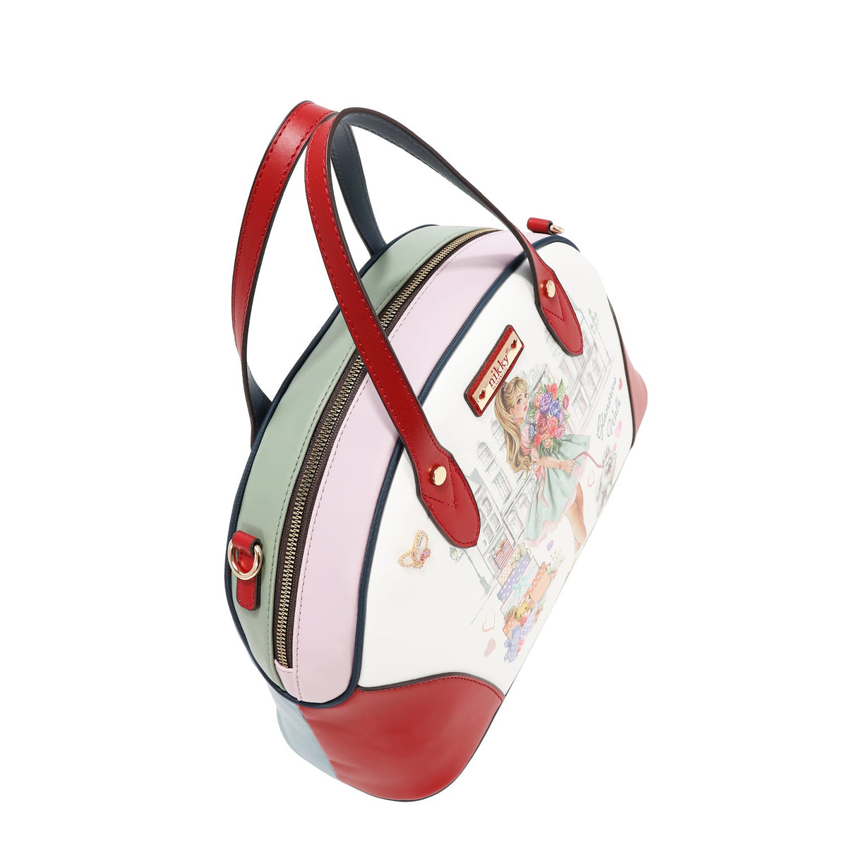 3 PIECE SET (SATCHEL BAG, MINI BACKPACK, WALLET) (GLAMOROUS WALK - WHITE)