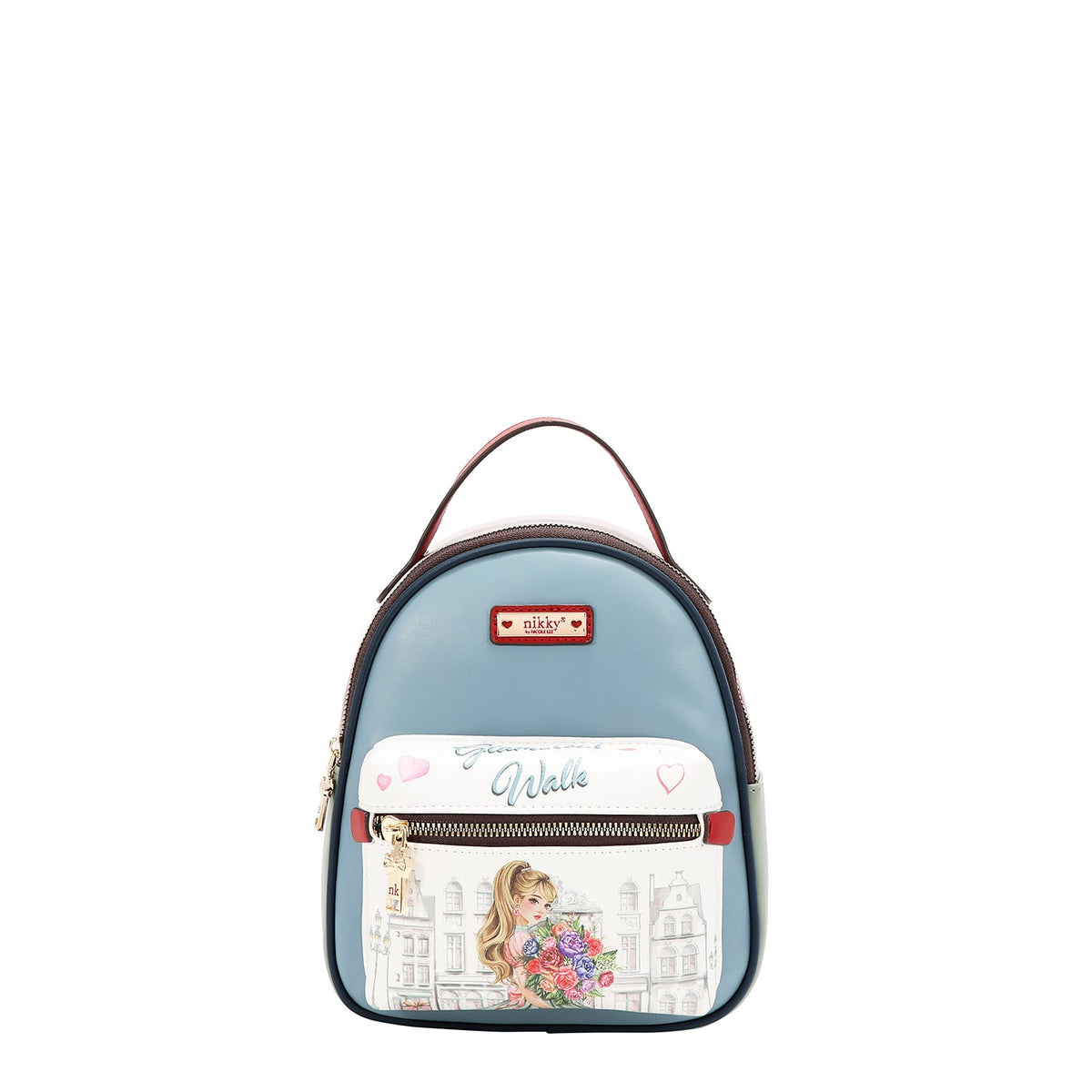 3 PIECE SET (SATCHEL BAG, MINI BACKPACK, WALLET) (GLAMOROUS WALK - WHITE)