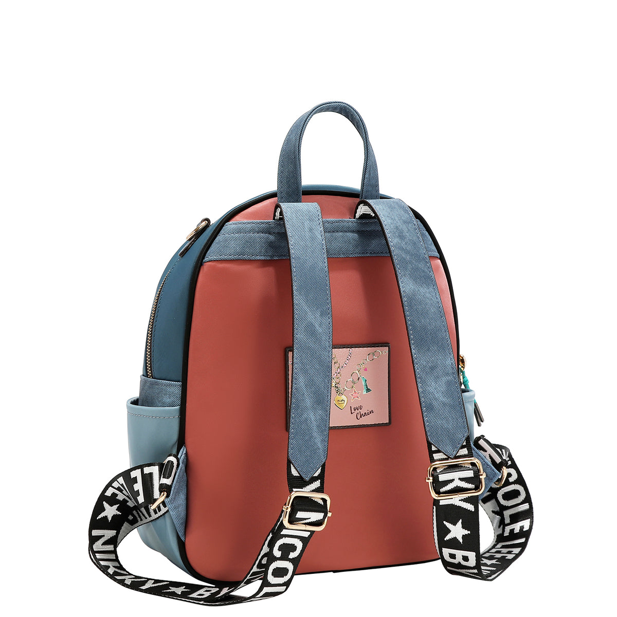 CONJUNTO 3 PIEZAS (MOCHILA, BANDOLERA, CARTERA) (LOVE CHAIN)