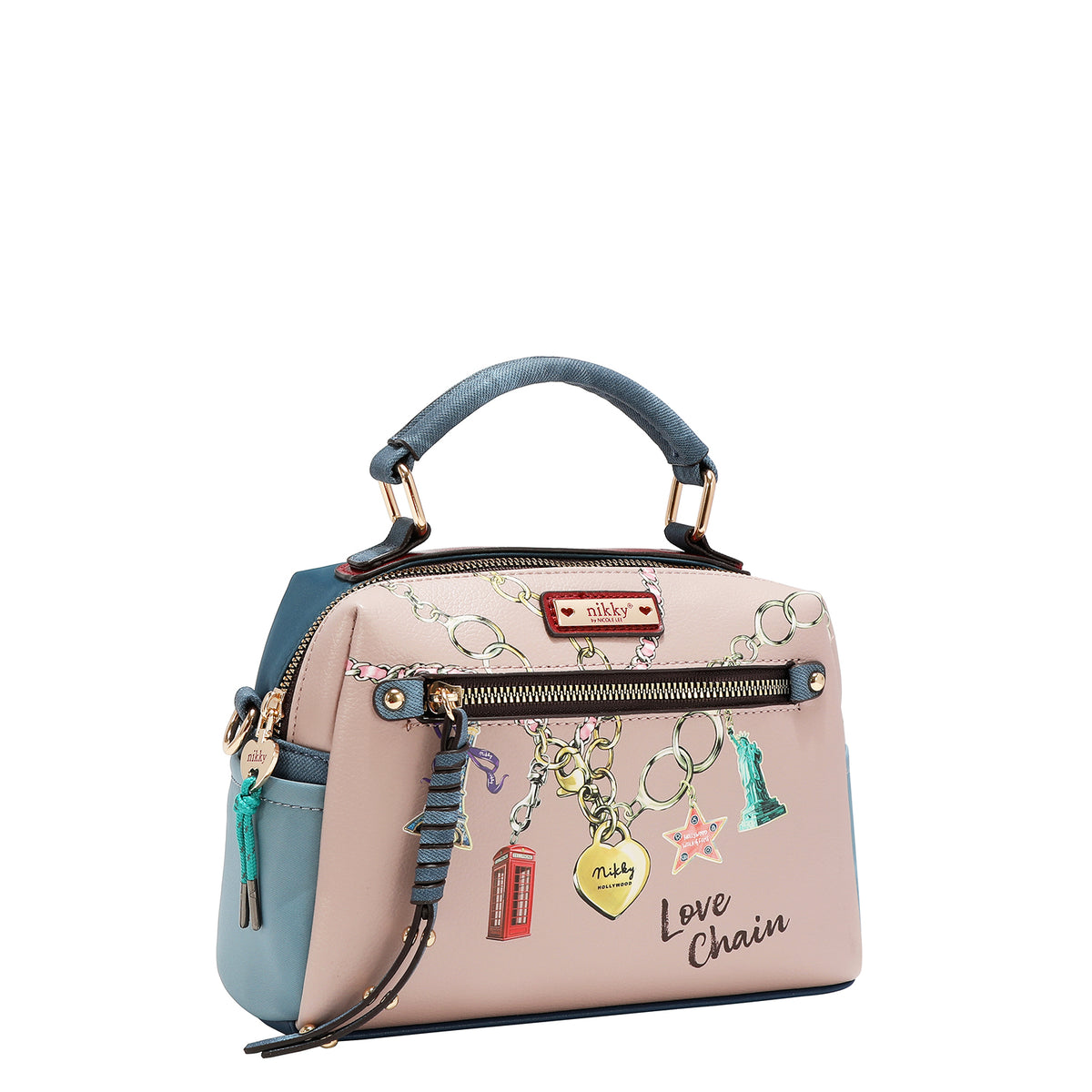 CONJUNTO 3 PIEZAS (MOCHILA, BANDOLERA, CARTERA) (LOVE CHAIN)
