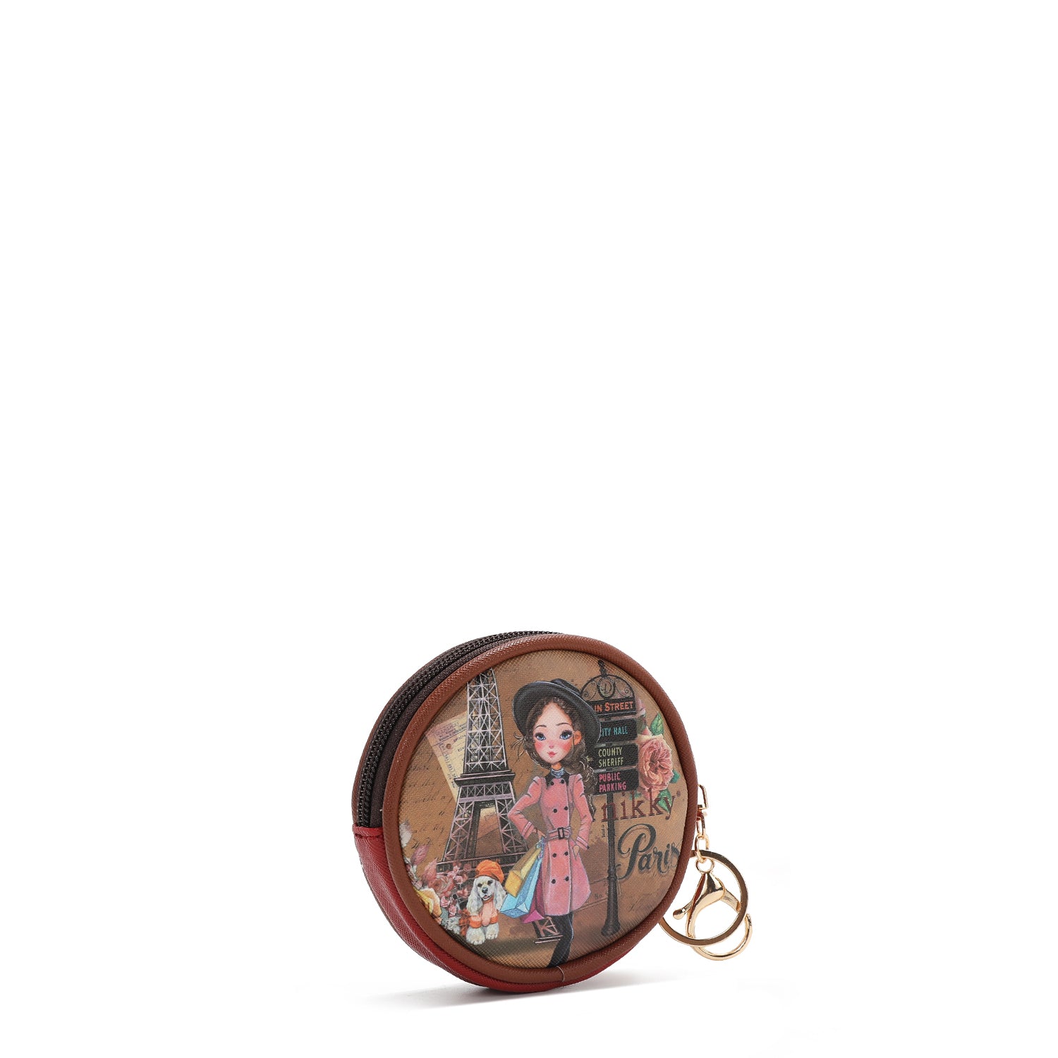 LLAVERO CON MONEDERO REDONDO (EMILY GOES PARIS)