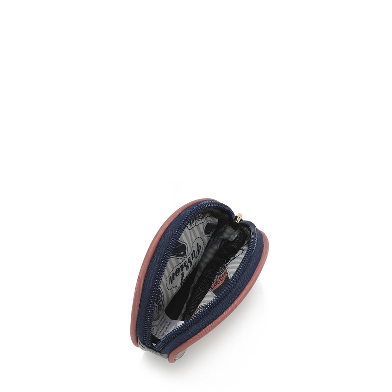 KEYCHAIN ​​WITH ROUND COIN PURSE (<tc>I LIVE TO TRAVEL</tc>)
