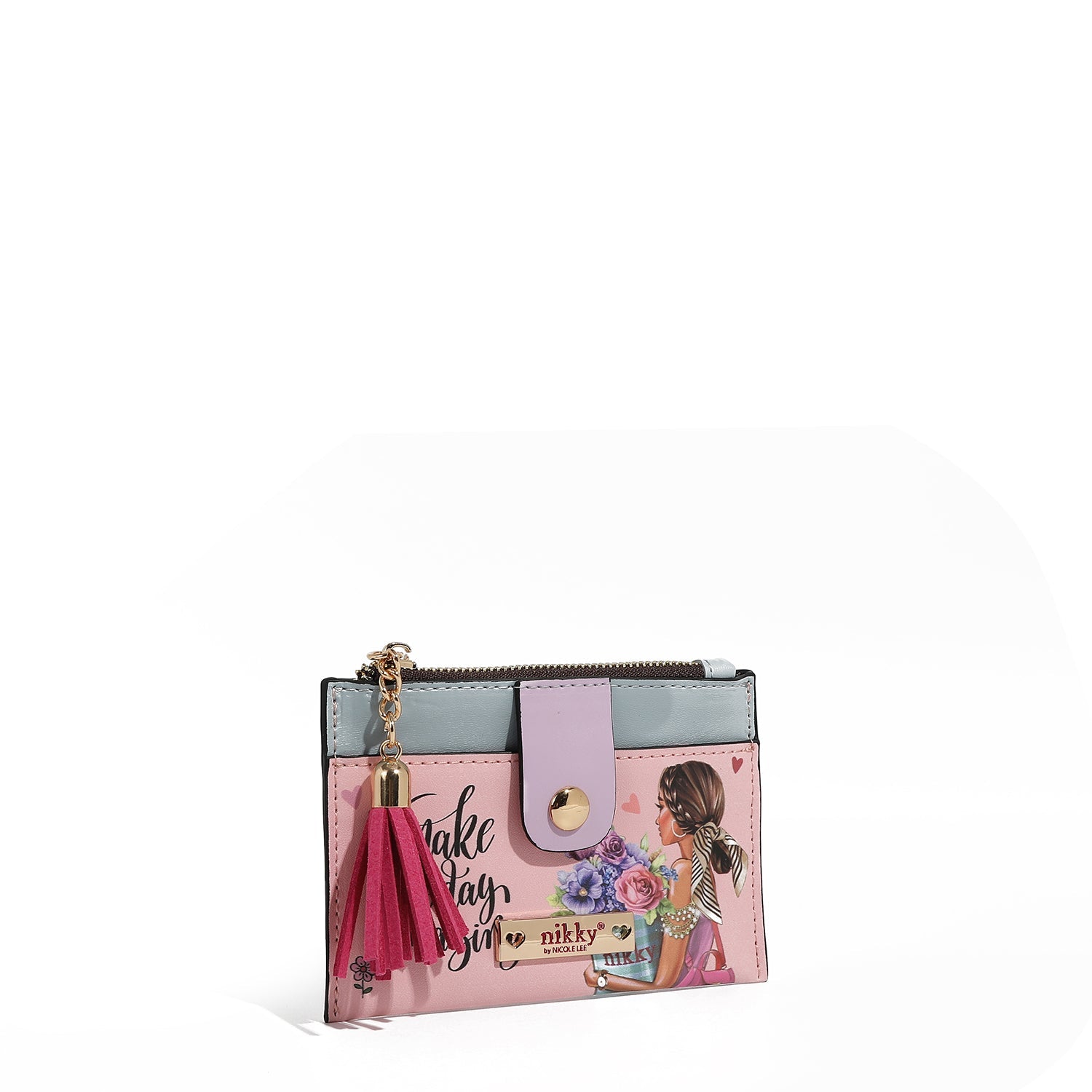 PORTA TARJETAS CON CREMALLERA (FLOWER DAY)