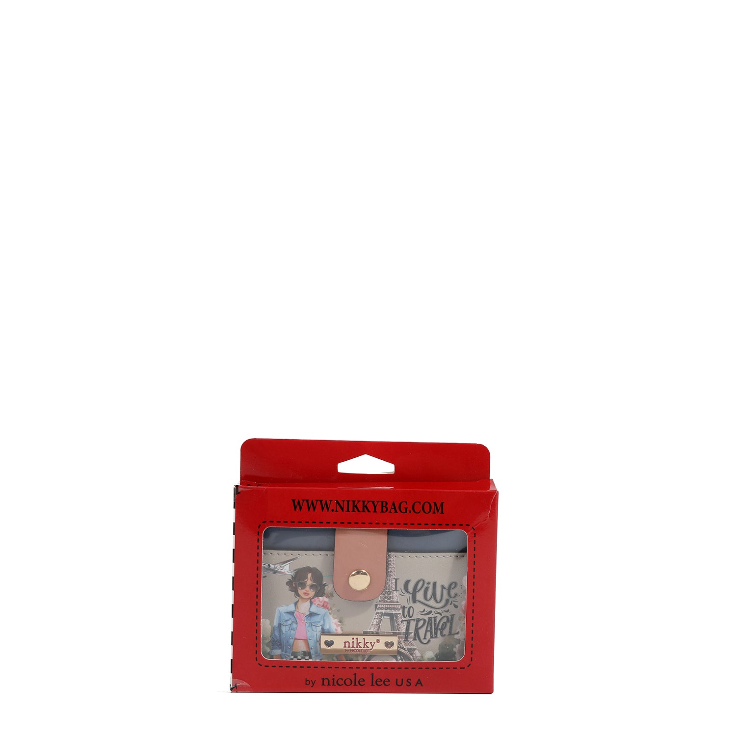 PORTA TARJETAS CON CREMALLERA (I LIVE TO TRAVEL)