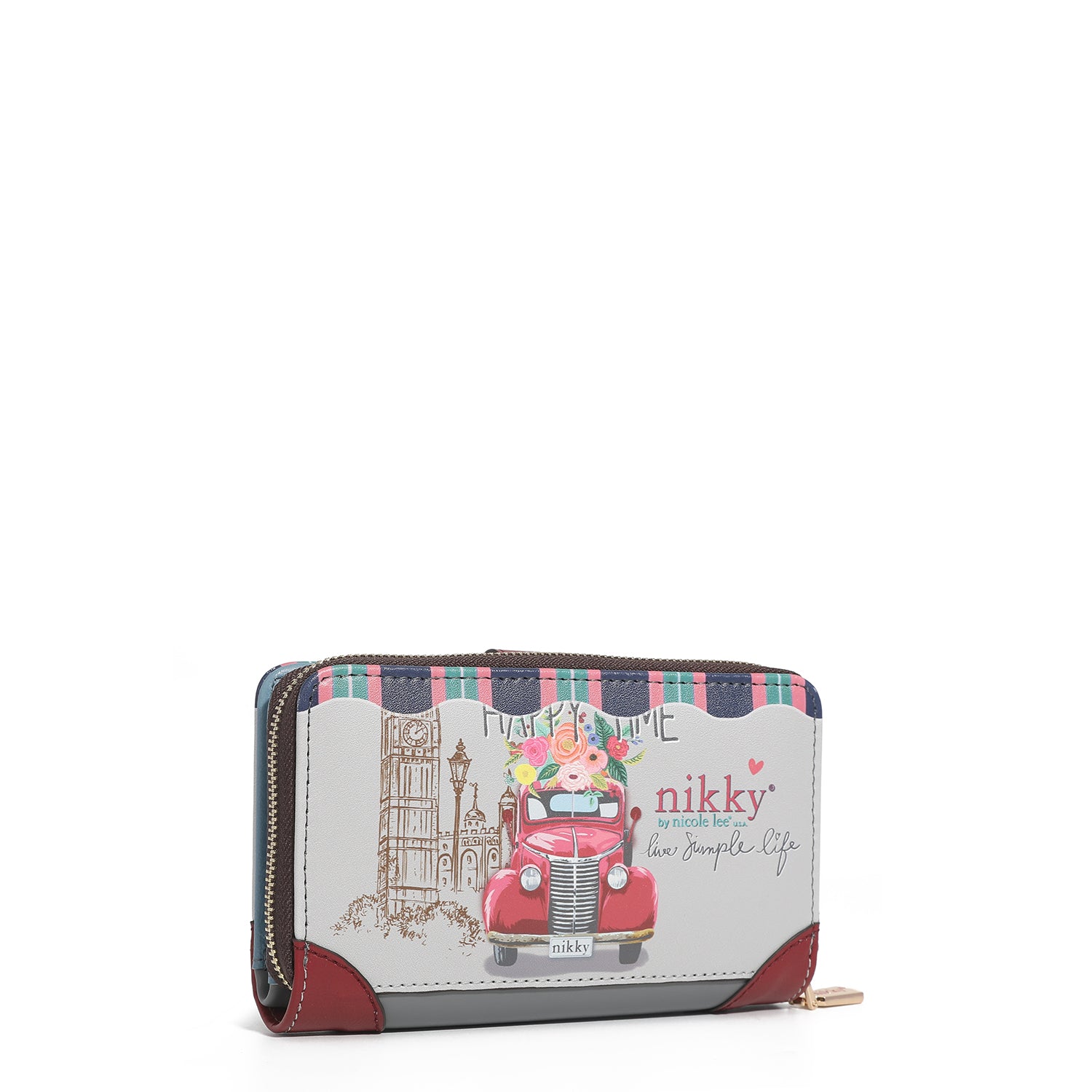 LARGE WALLET WITH DOUBLE CLOSURE PURSE <tc>NIKKY</tc>