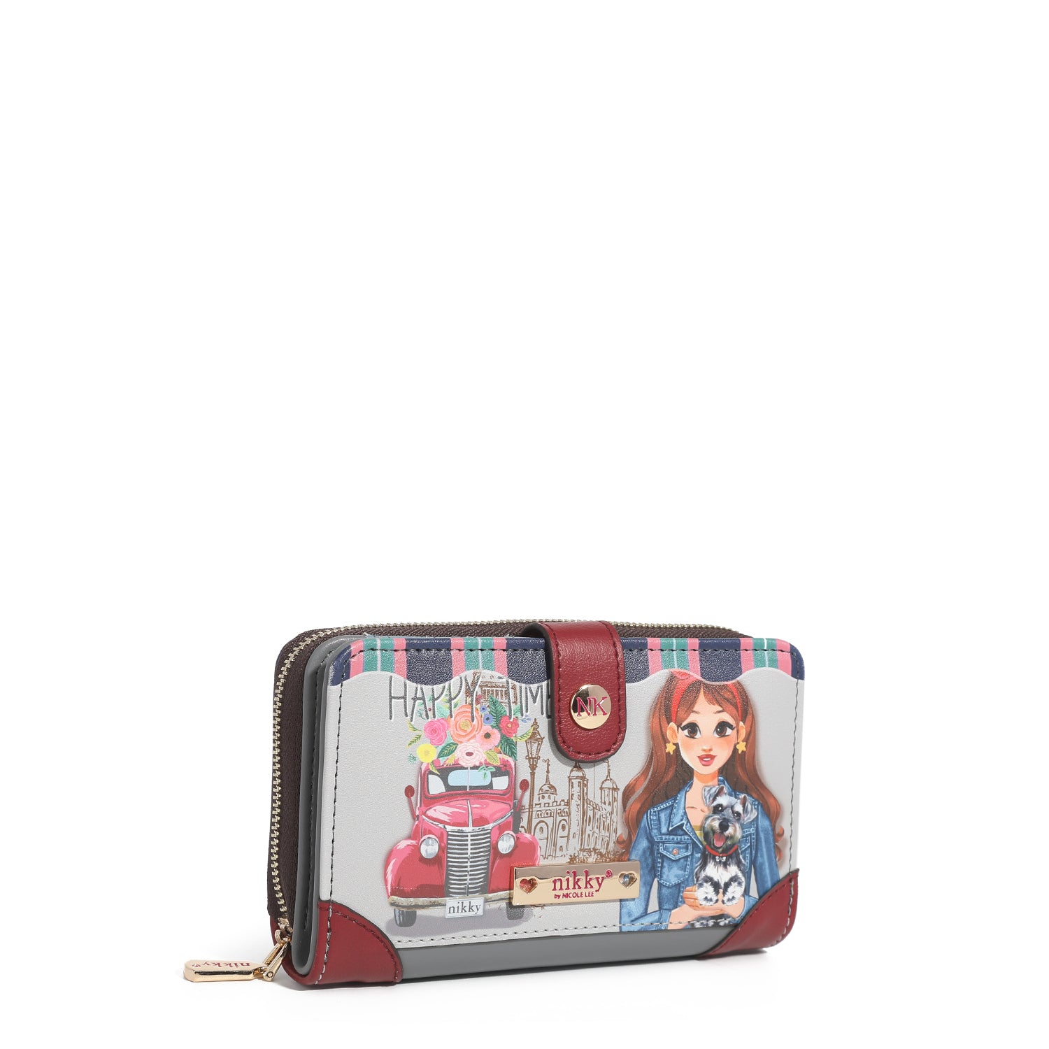 LARGE WALLET WITH DOUBLE CLOSURE PURSE <tc>NIKKY</tc>