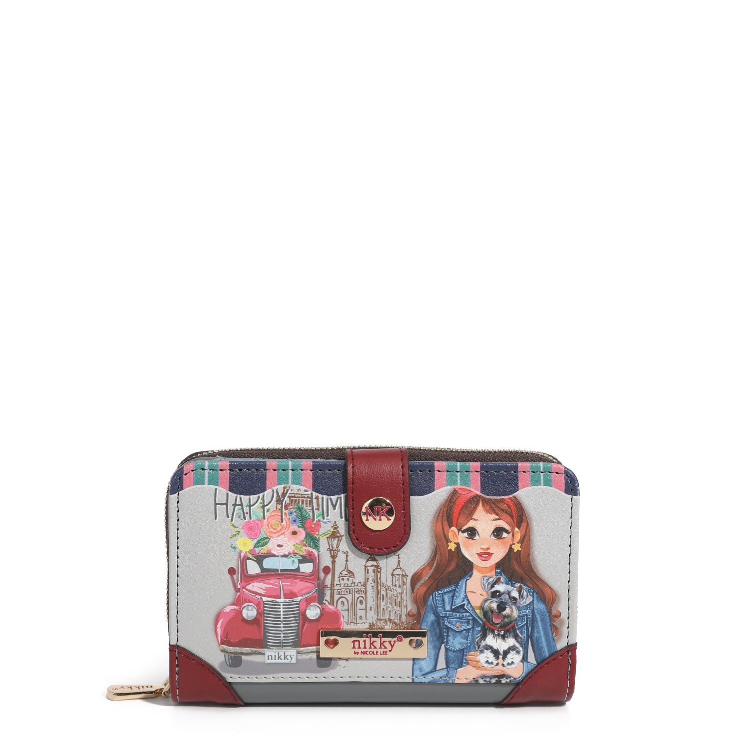 LARGE WALLET WITH DOUBLE CLOSURE PURSE <tc>NIKKY</tc>