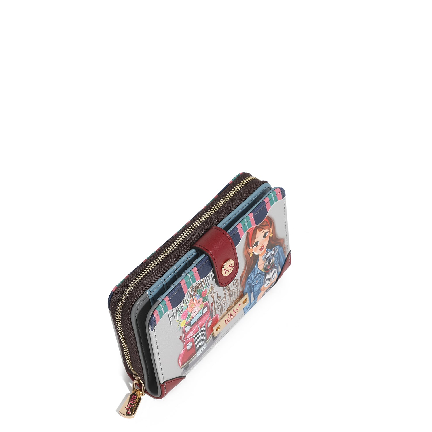 LARGE WALLET WITH DOUBLE CLOSURE PURSE <tc>NIKKY</tc>