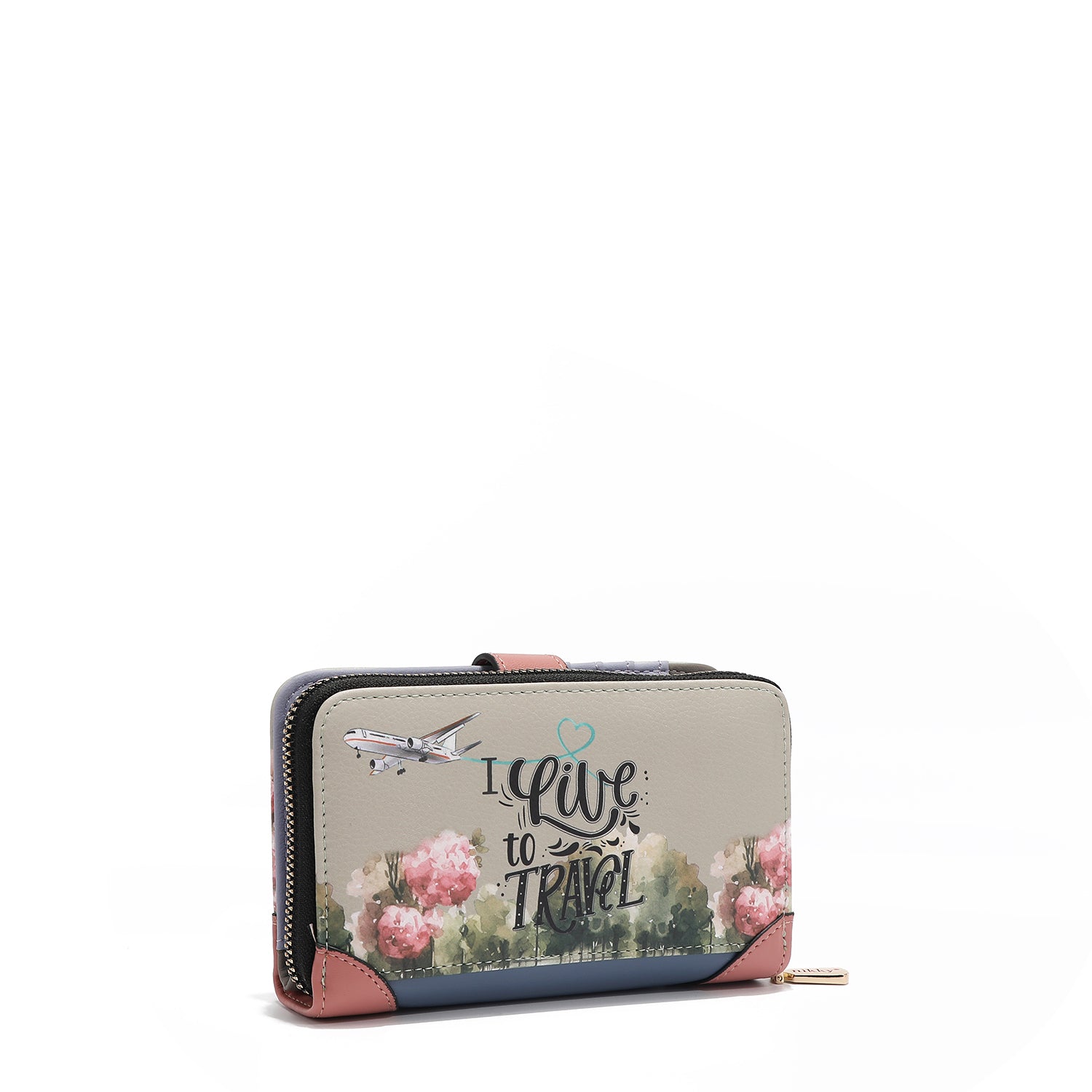 CARTERA COMPACTA (I LIVE TO TRAVEL)