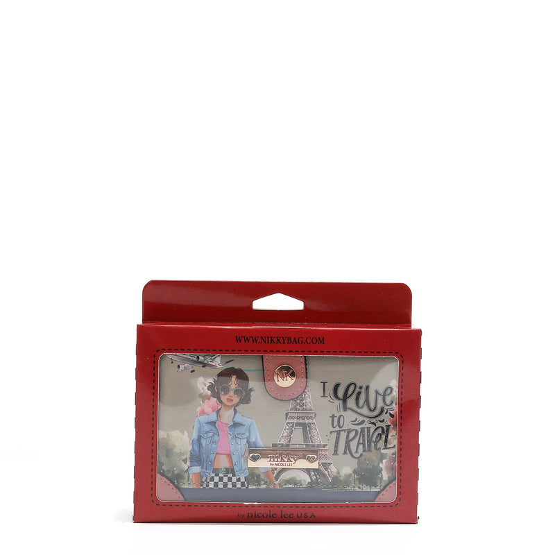 COMPACT WALLET (<tc>I LIVE TO TRAVEL</tc>)