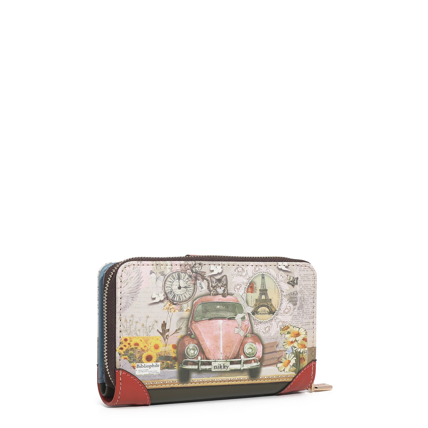 LARGE WALLET WITH DOUBLE CLOSURE PURSE <tc>NIKKY</tc>