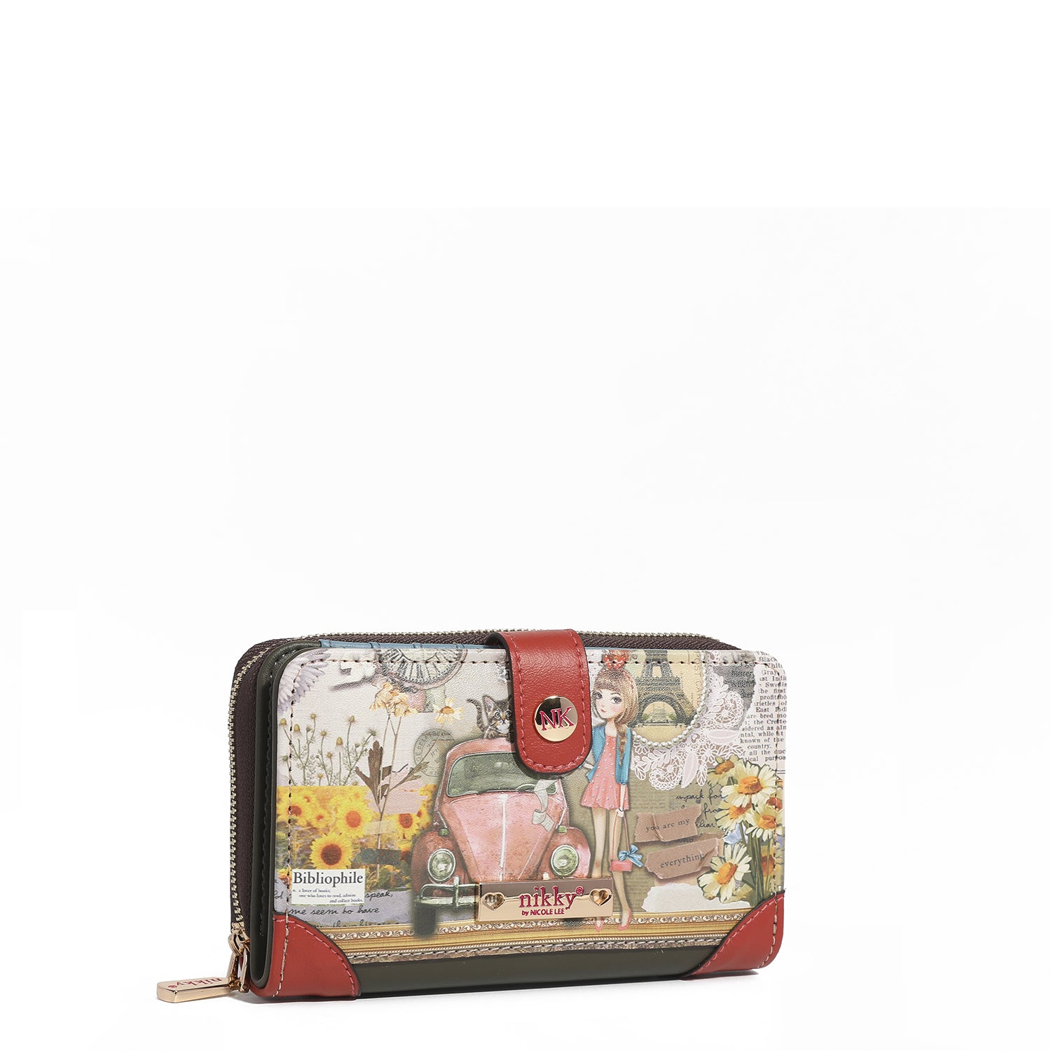 LARGE WALLET WITH DOUBLE CLOSURE PURSE <tc>NIKKY</tc>
