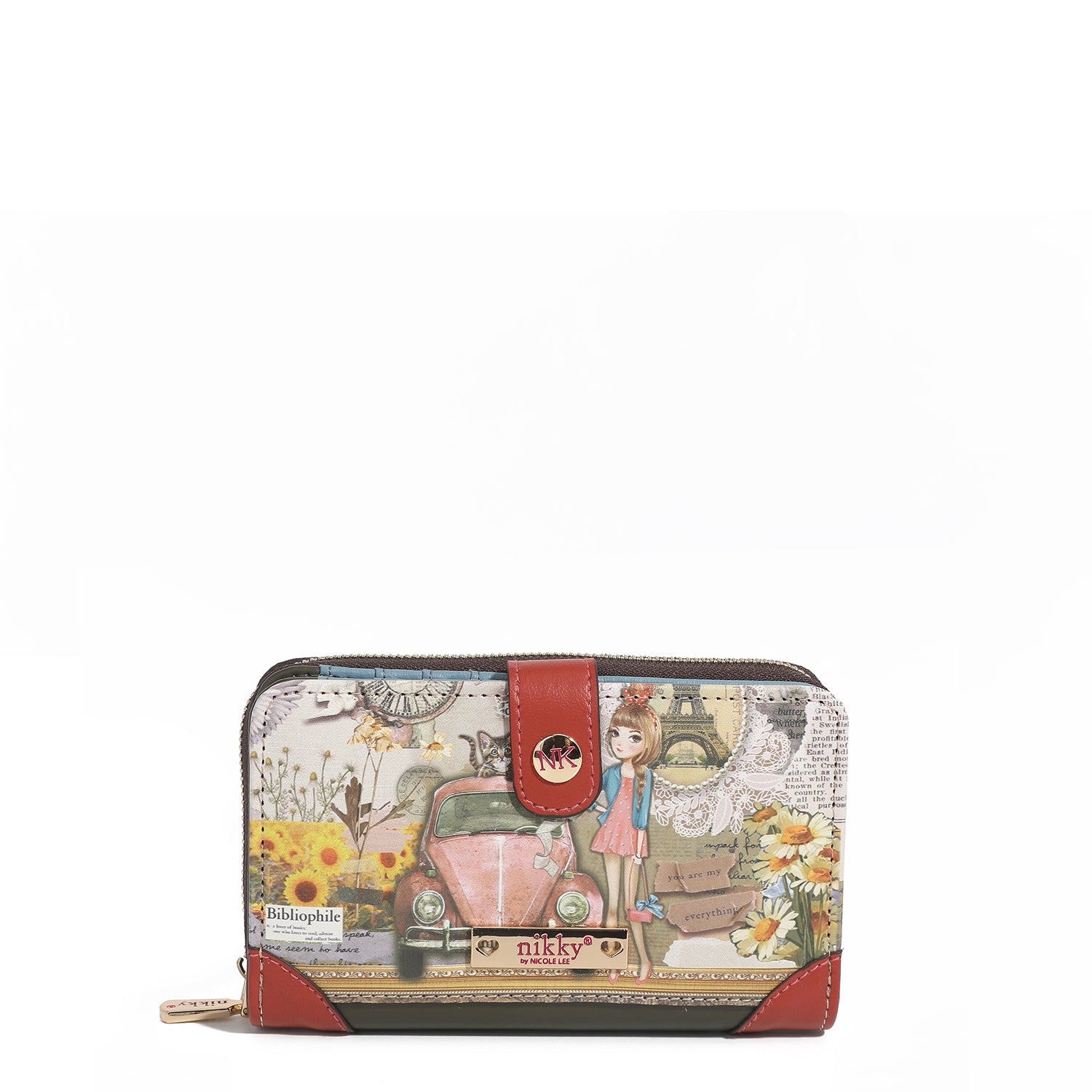 LARGE WALLET WITH DOUBLE CLOSURE PURSE <tc>NIKKY</tc>