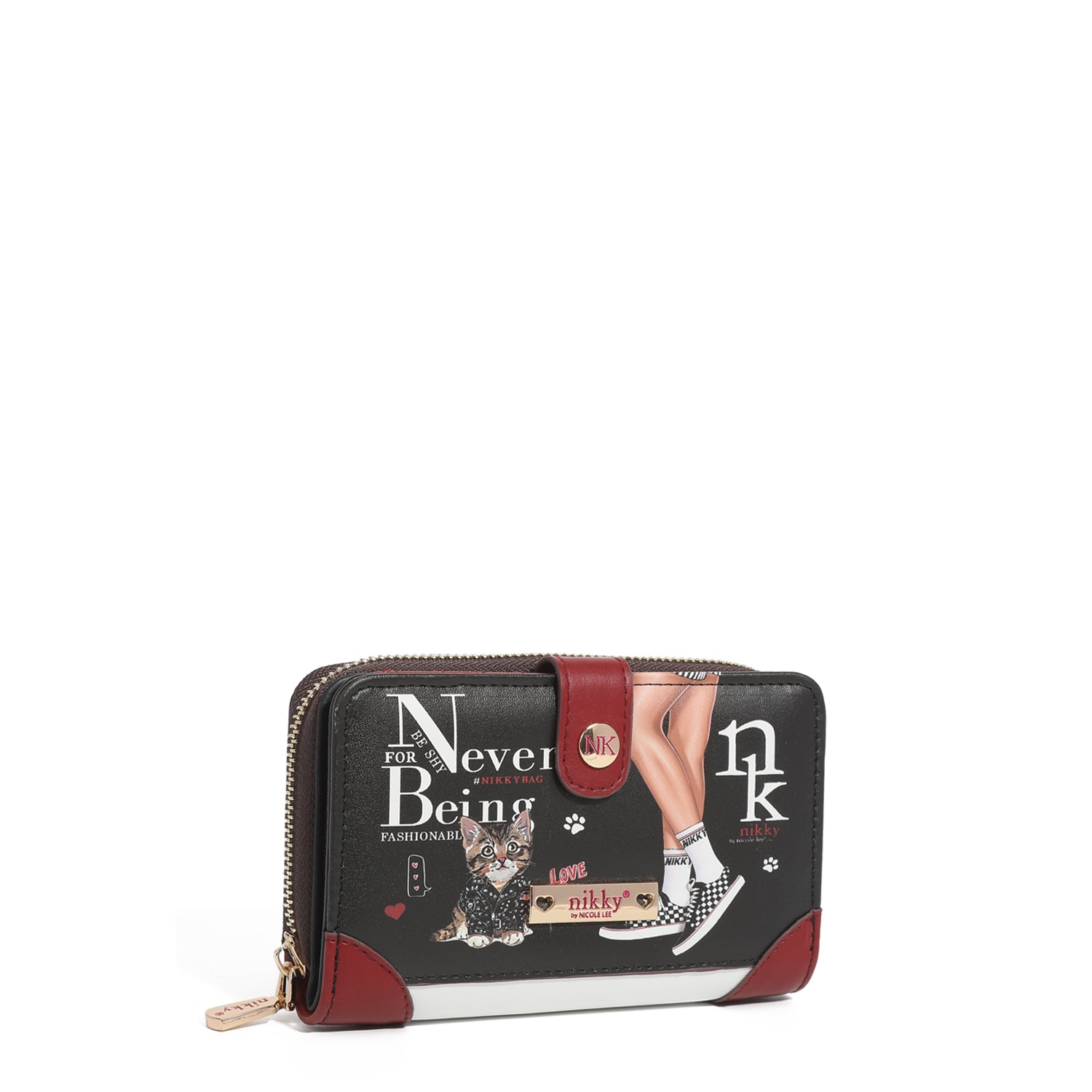 LARGE WALLET WITH DOUBLE CLOSURE PURSE <tc>NIKKY</tc>