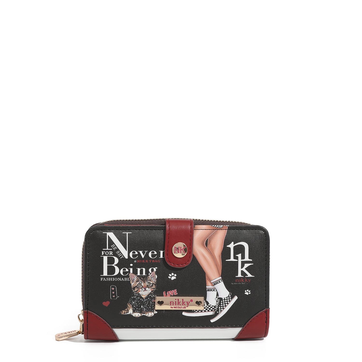 LARGE WALLET WITH DOUBLE CLOSURE PURSE <tc>NIKKY</tc>