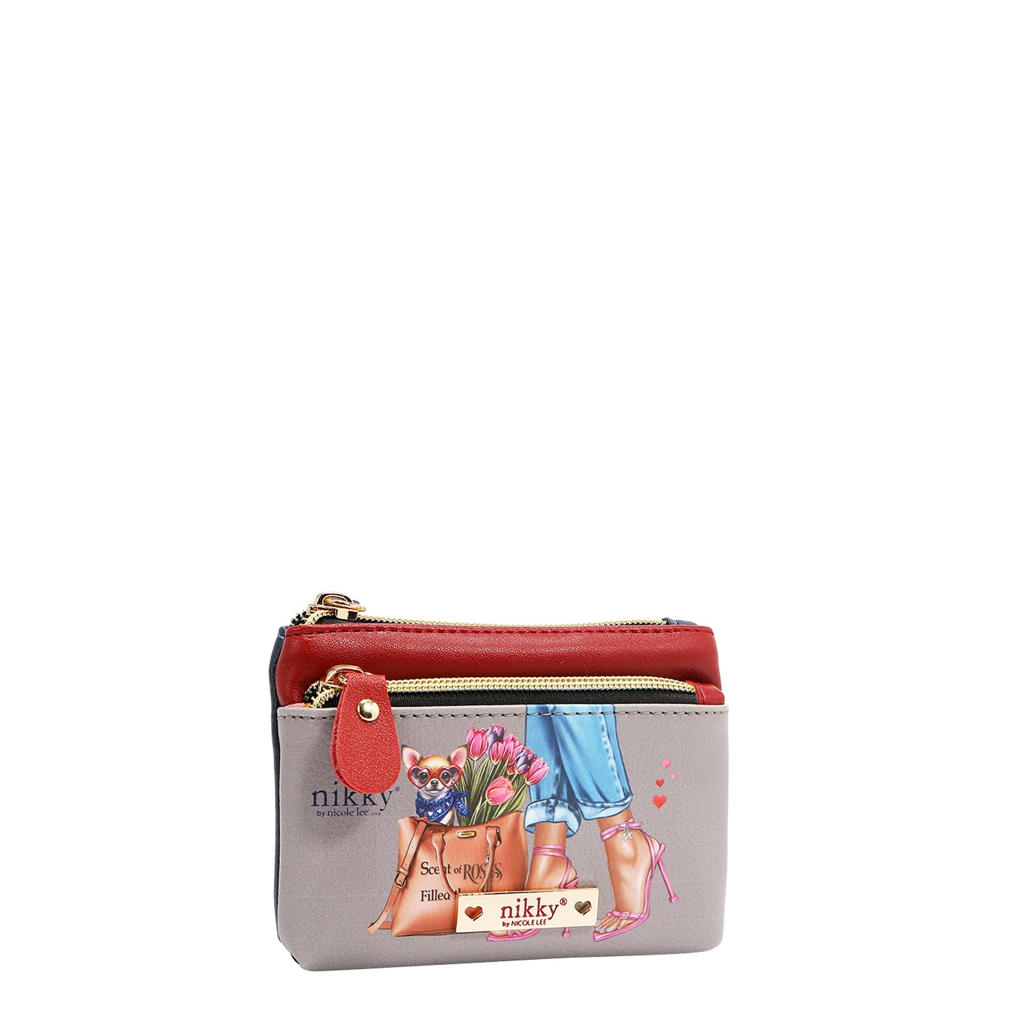 MONEDERO PEQUEÑO PLANO CON CREMALLERA (ESSENCE OF YOU)