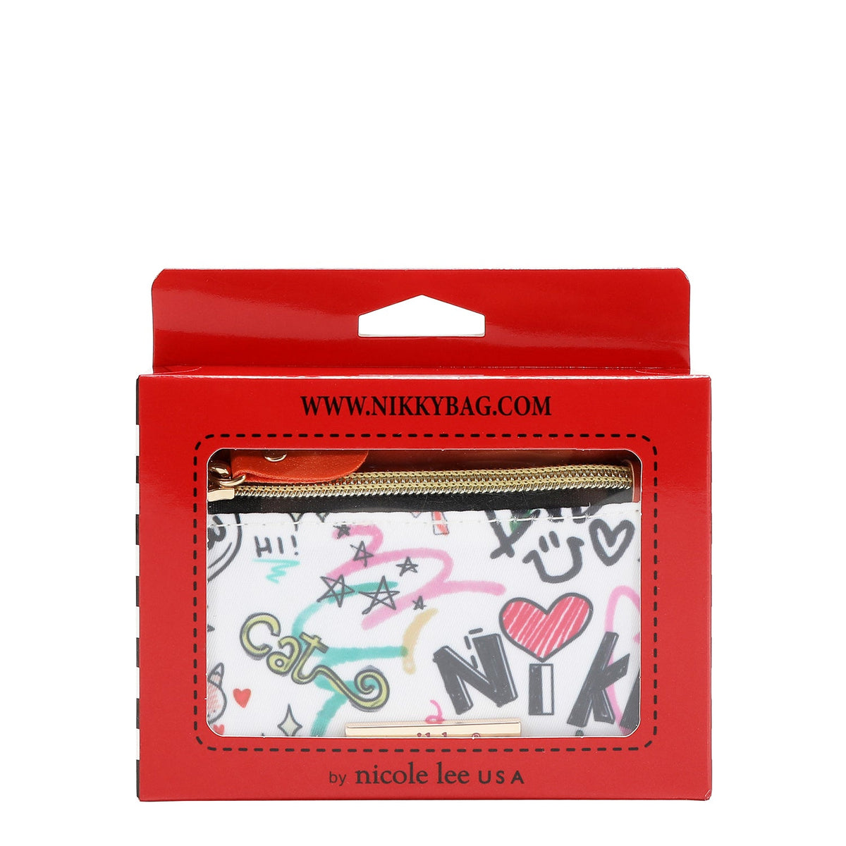MONEDERO PEQUEÑO PLANO CON CREMALLERA (JUST FOR FUN-BLANCO)