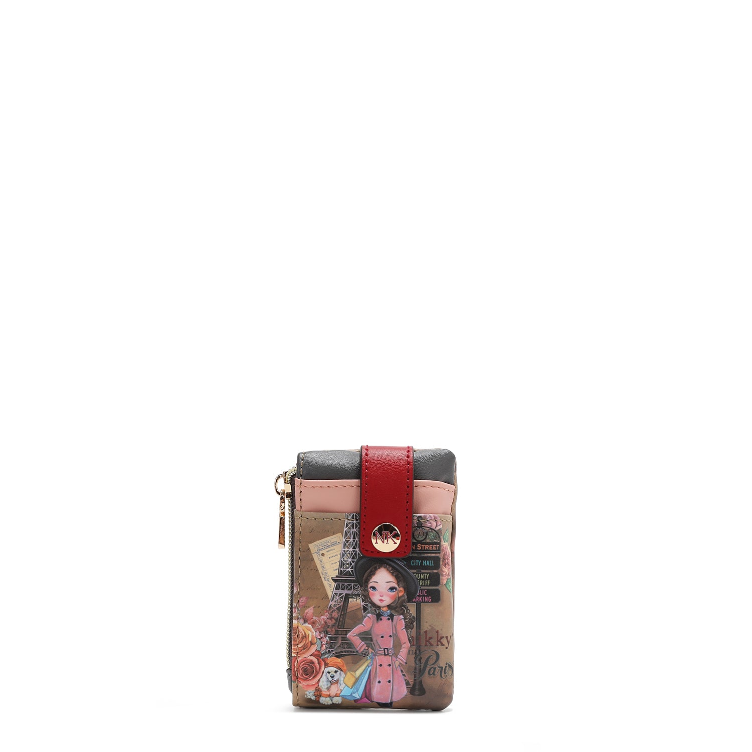 MINI PORTA TARJETAS CON CIERRE (EMILY GOES PARIS)