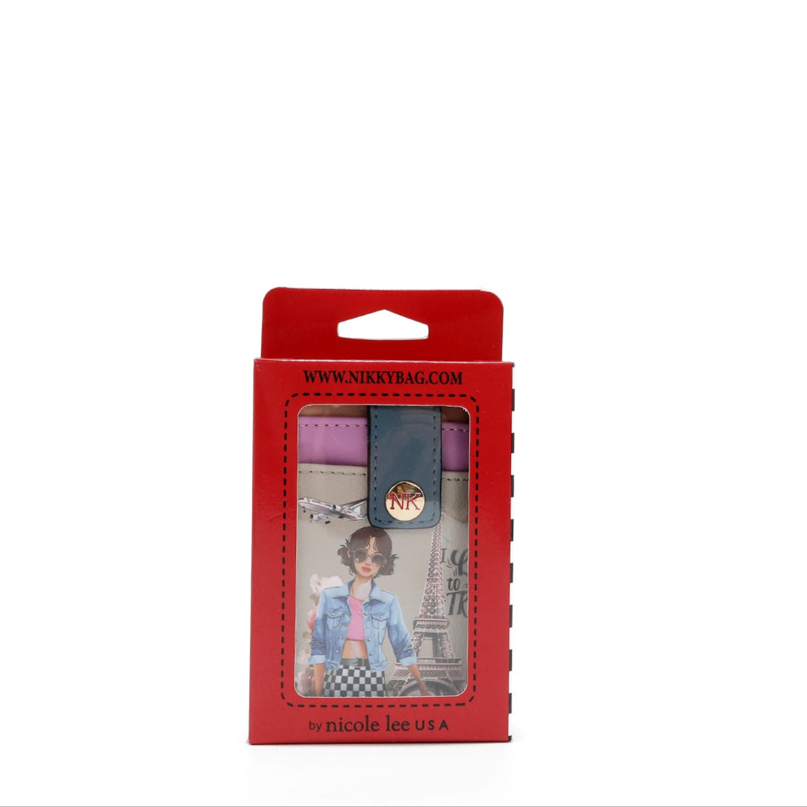 MINI PORTA TARJETAS CON CIERRE (I LIVE TO TRAVEL)