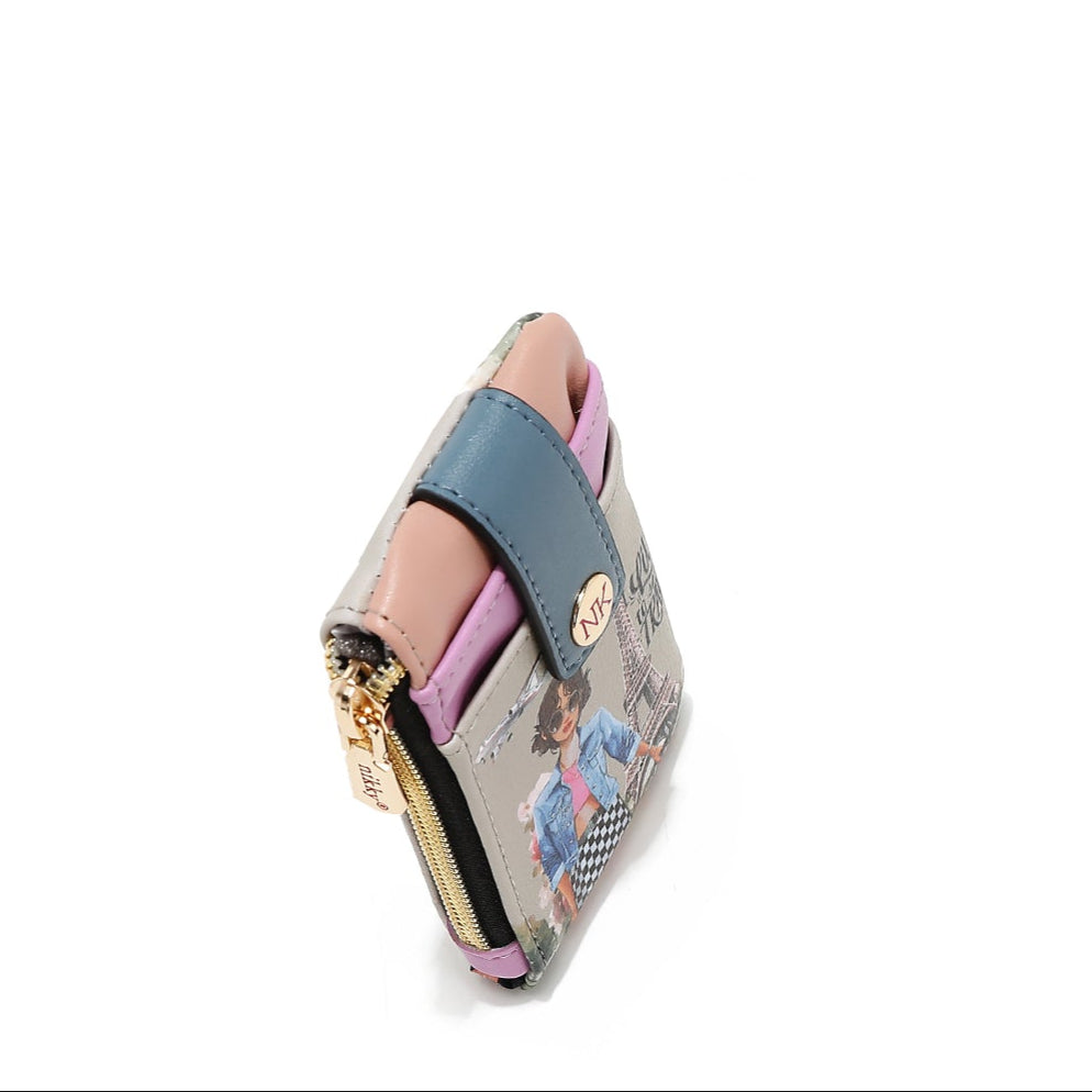 MINI PORTA TARJETAS CON CIERRE (I LIVE TO TRAVEL)