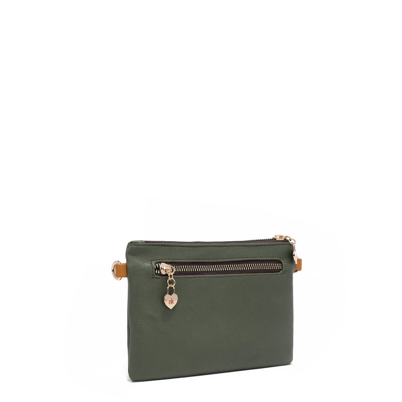 COMPACT ZIP AND SNAP CROSSBODY BAG