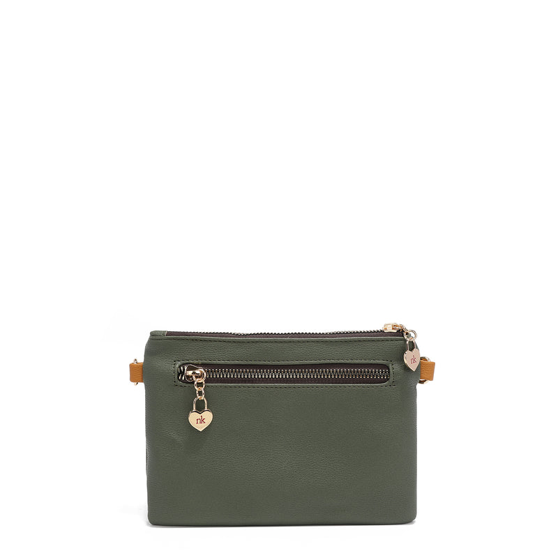 COMPACT ZIP AND SNAP CROSSBODY BAG