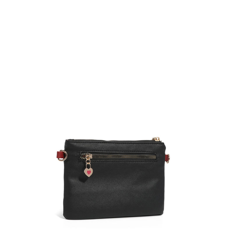 COMPACT ZIP AND SNAP CROSSBODY BAG