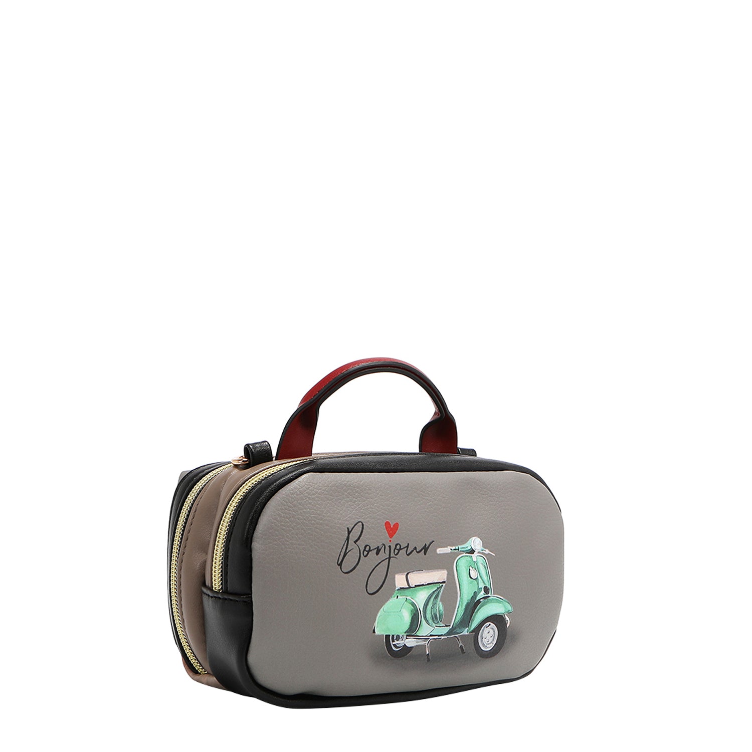 MINI BOLSO CRUZADO BOSTON CON DOBLE CREMALLERA (EIFFEL DREAMS)