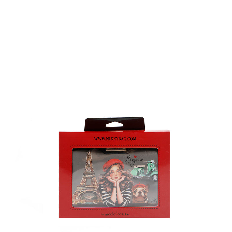 MINI BOLSO CRUZADO BOSTON CON DOBLE CREMALLERA (EIFFEL DREAMS)