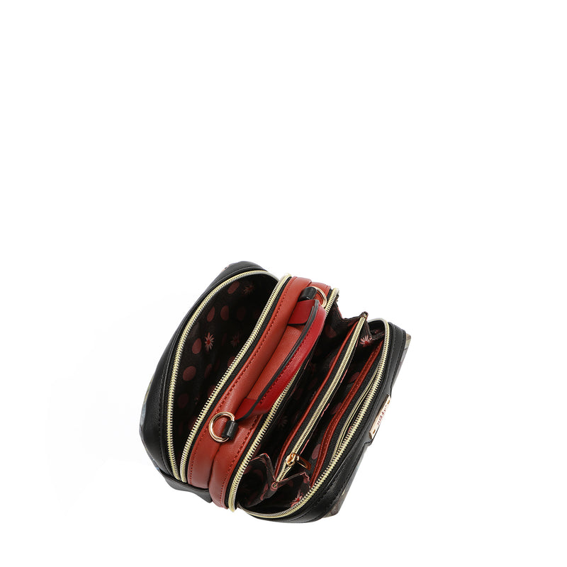 MINI BOLSO CRUZADO BOSTON CON DOBLE CREMALLERA (NOSTALGIA)