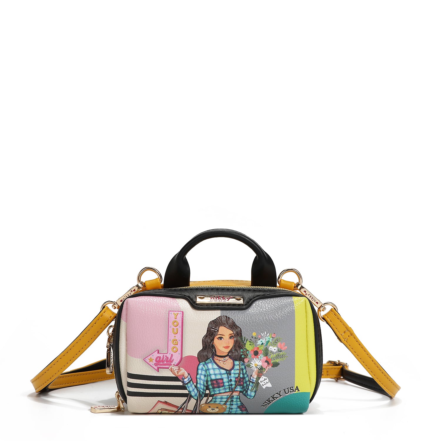 MINI BOLSO CRUZADO BOSTON CON DOBLE CREMALLERA (NIKKY GOES SHOPPING)