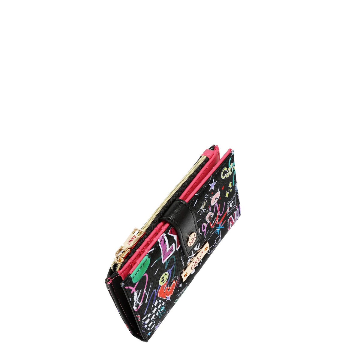 BILLETERA LARGA CON CREMALLERA (JUST FOR FUN-NEGRO)