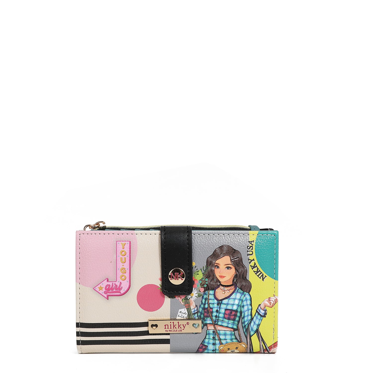 BILLETERA LARGA CON CREMALLERA (NIKKY GOES SHOPPING)