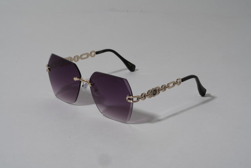 GAFAS DE SOL DE CADENA NEGRO MORADO